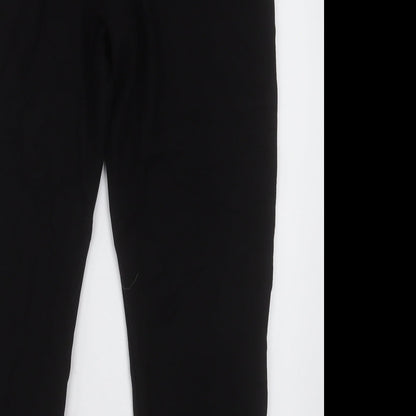 Womens UK Size M Gallery Regular Fit Cropped Black Trousers