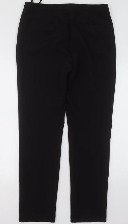 Womens UK Size 12 M&Co Regular Fit  Black Trousers