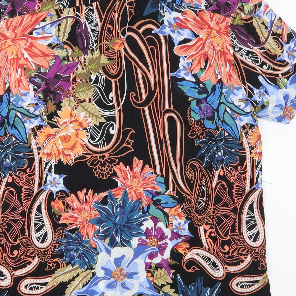 Mens UK Size M Topman Multicoloured  Button-Up Short Sleeve Casual Shirt