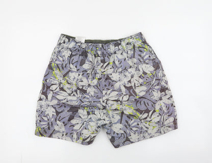 Defecto Surf Mens Blue Floral 100% Polyester Athletic Shorts Size M  Athletic Drawstring - board shorts