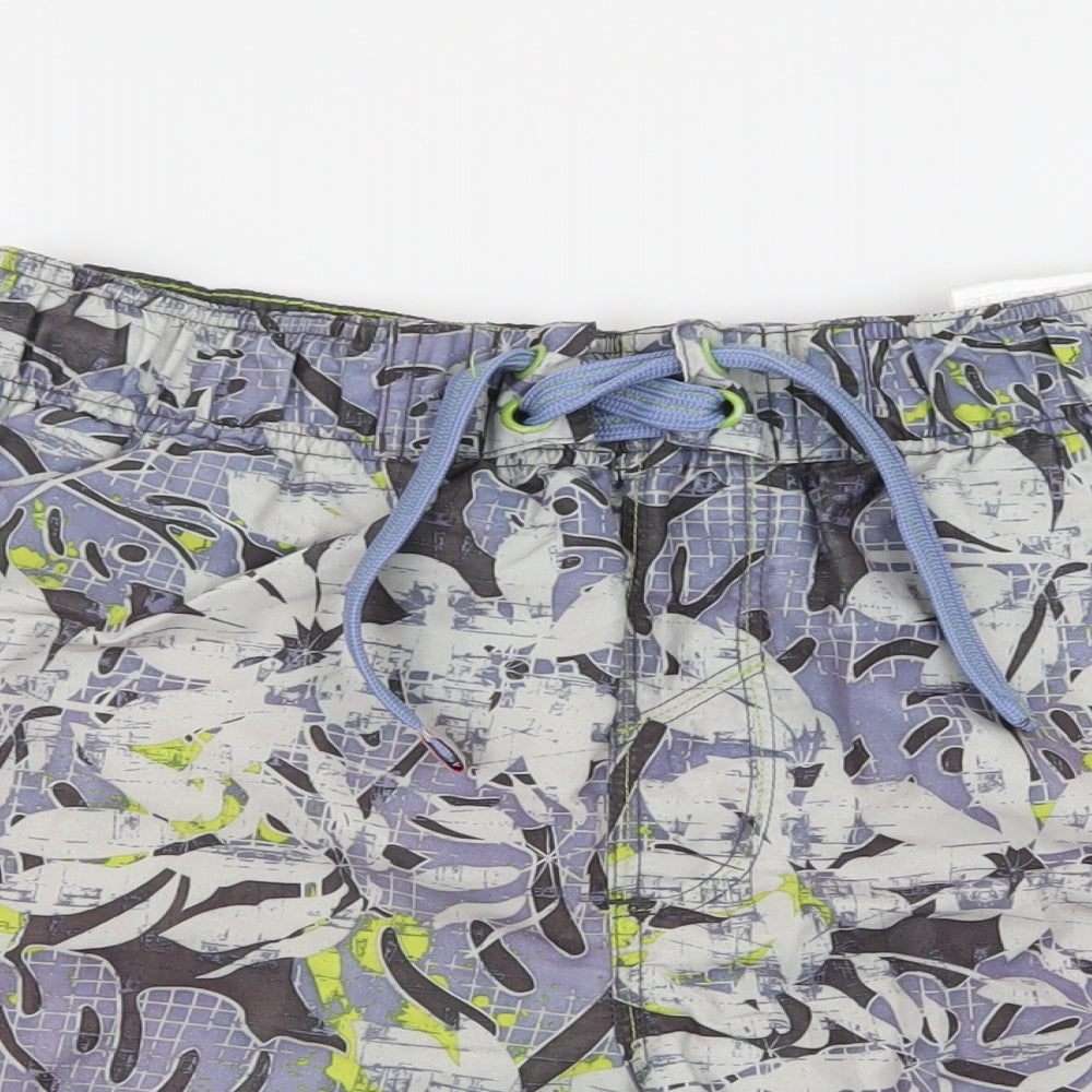 Defecto Surf Mens Blue Floral 100% Polyester Athletic Shorts Size M  Athletic Drawstring - board shorts