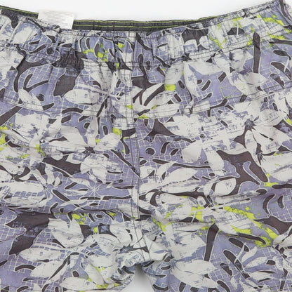 Defecto Surf Mens Blue Floral 100% Polyester Athletic Shorts Size M  Athletic Drawstring - board shorts