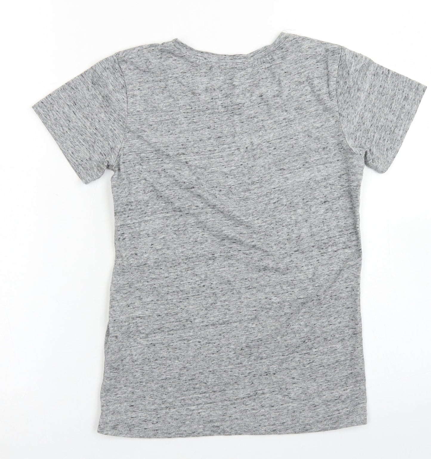Cotton On Boys Grey  Cotton Basic T-Shirt Size 8 Years Crew Neck