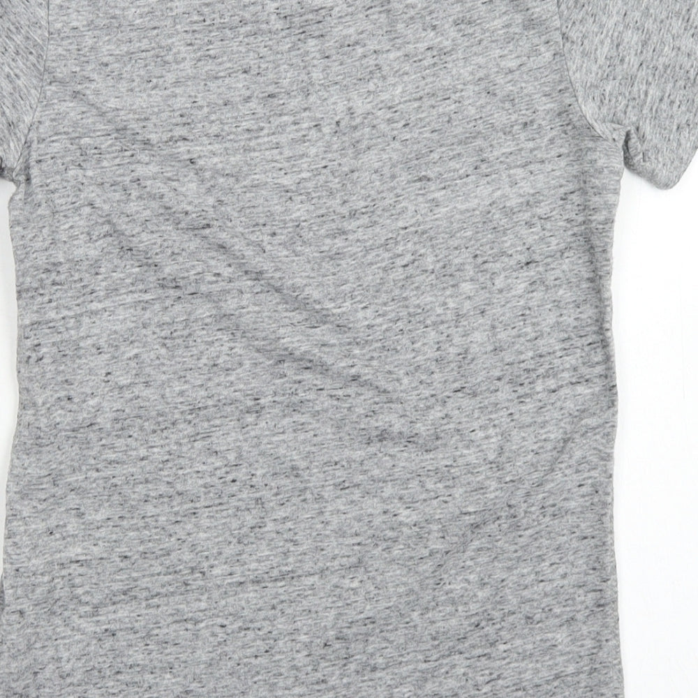 Cotton On Boys Grey  Cotton Basic T-Shirt Size 8 Years Crew Neck