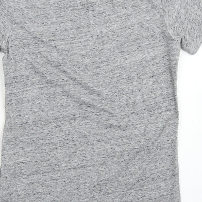Cotton On Boys Grey  Cotton Basic T-Shirt Size 8 Years Crew Neck