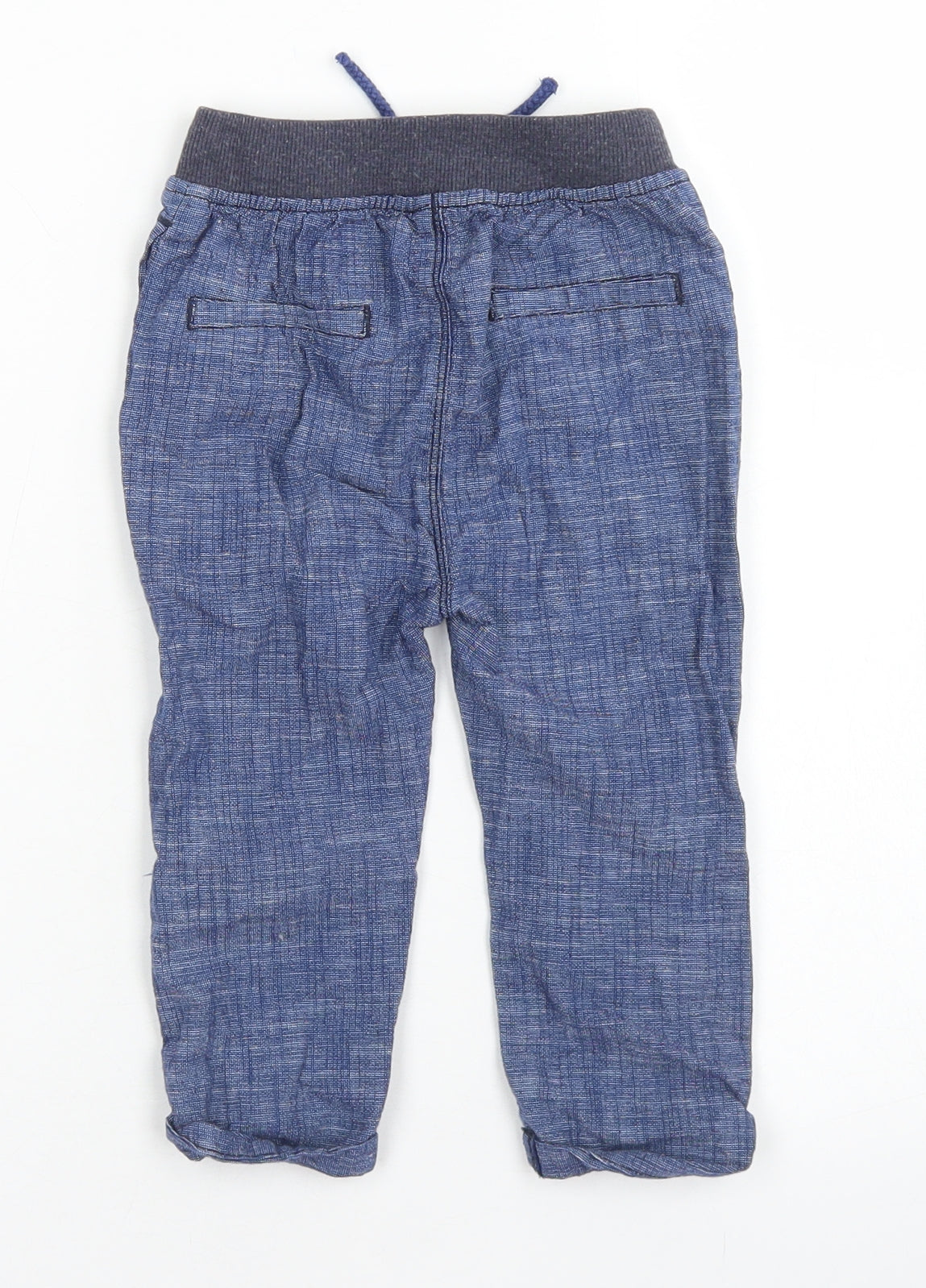 George Boys Blue  Cotton Jogger Jeans Size 12-18 Months  Drawstring