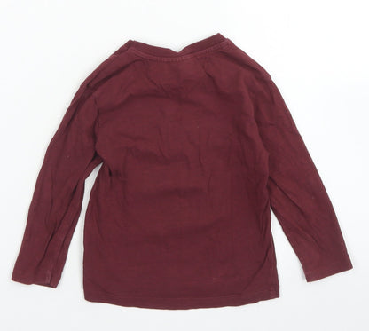 Primark Girls Purple  Cotton Basic T-Shirt Size 9-12 Months Crew Neck  - Hogwarts