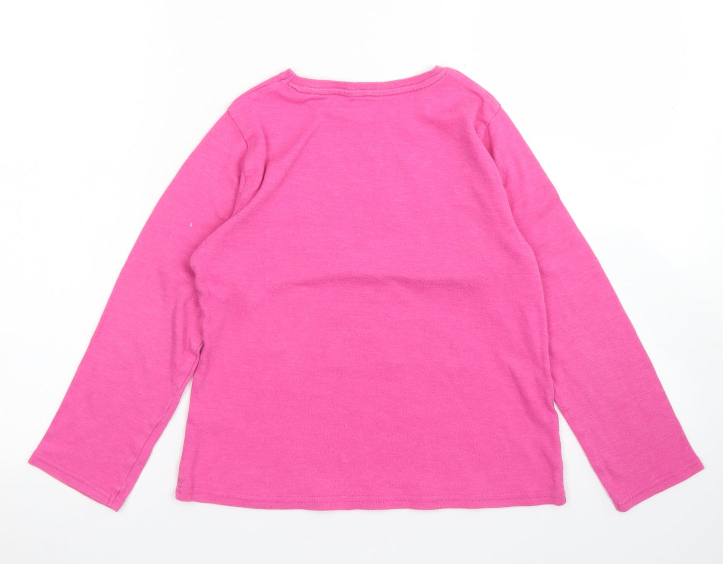 George Girls Pink  Cotton Basic T-Shirt Size 9-10 Years Crew Neck