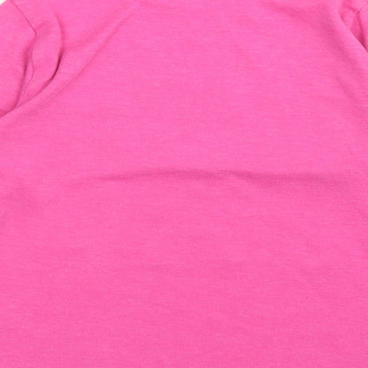 George Girls Pink  Cotton Basic T-Shirt Size 9-10 Years Crew Neck