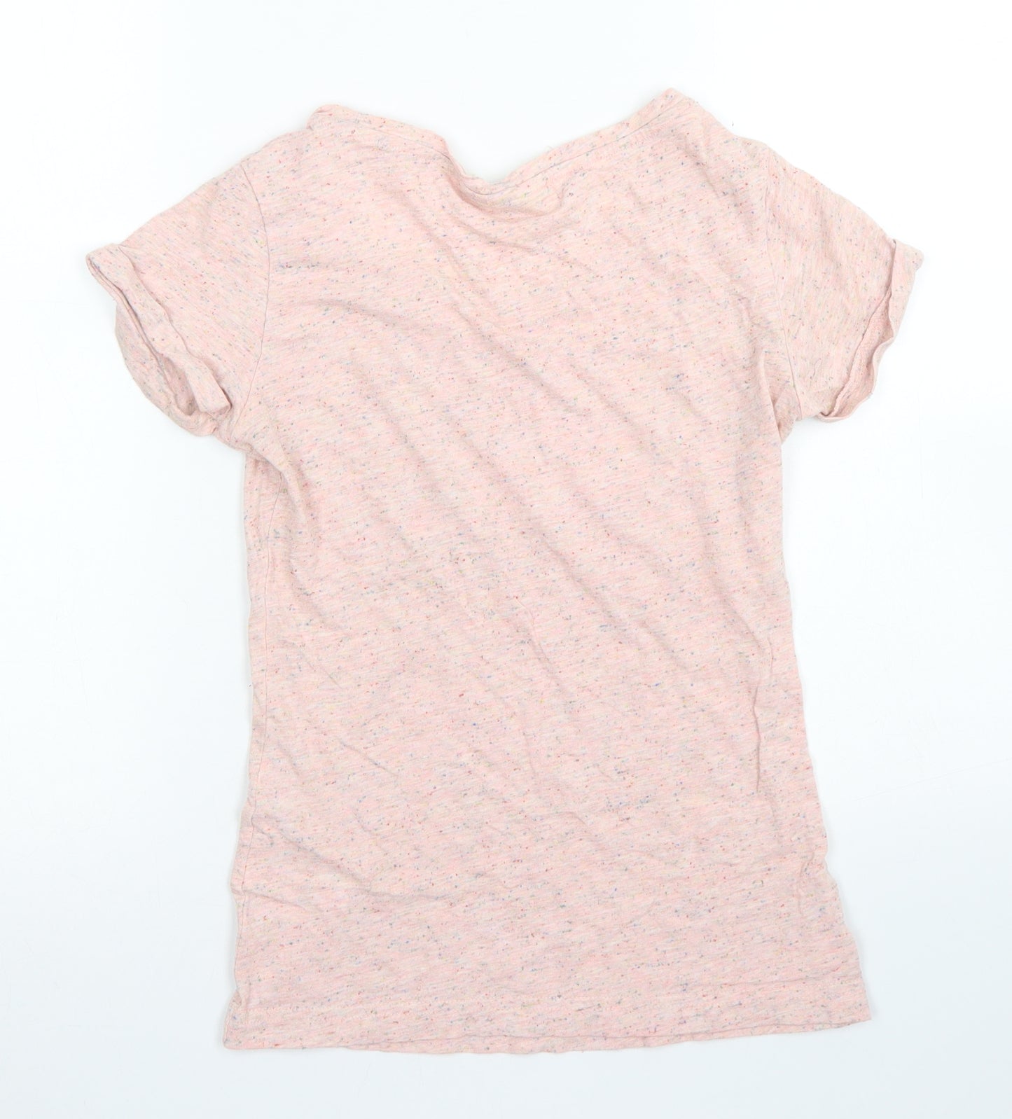 Neo Womens Pink  Cotton Basic T-Shirt Size XS Crew Neck - Chest Pocket