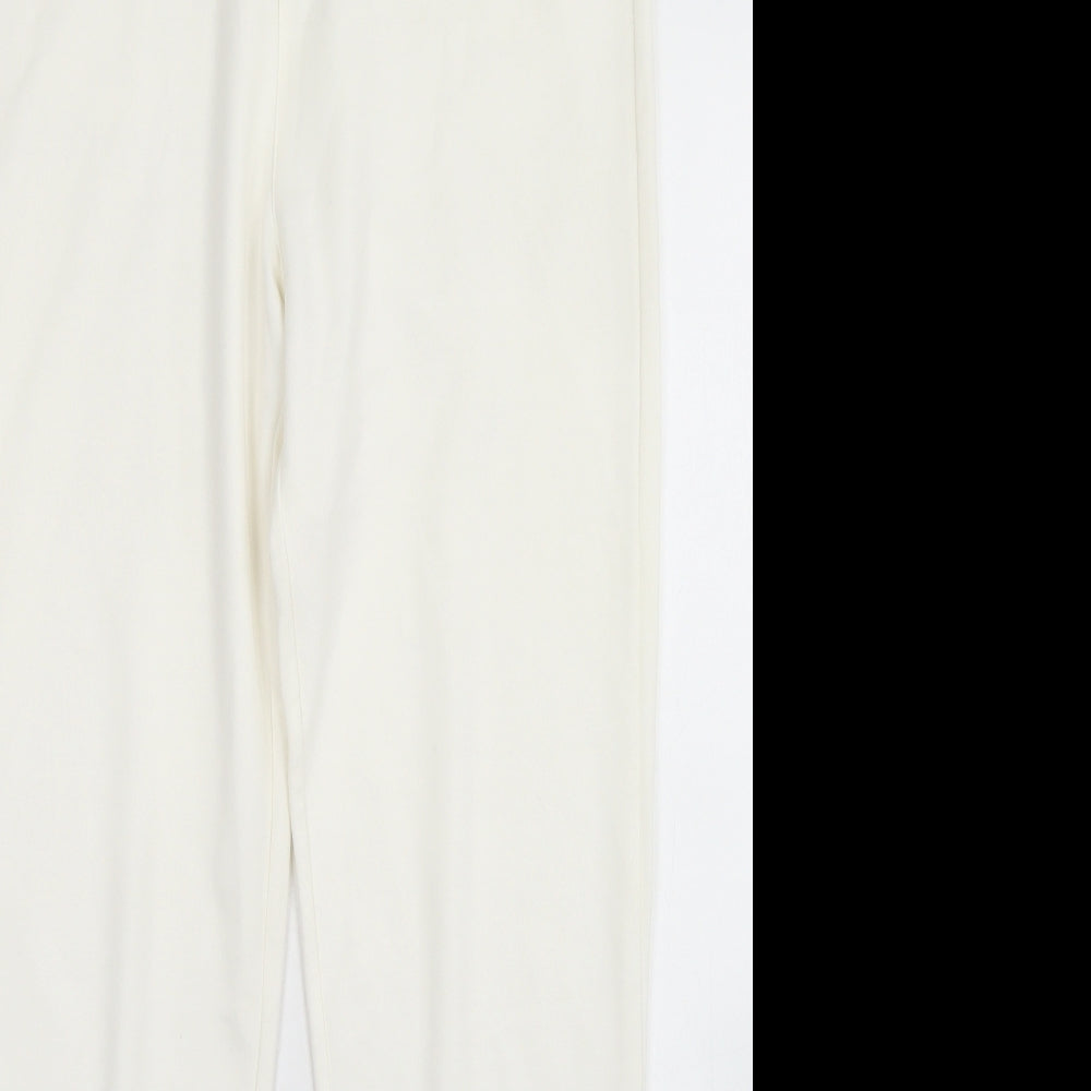 Al Paradise Womens White  Viscose Jegging Jeans Size M L27 in Regular Button