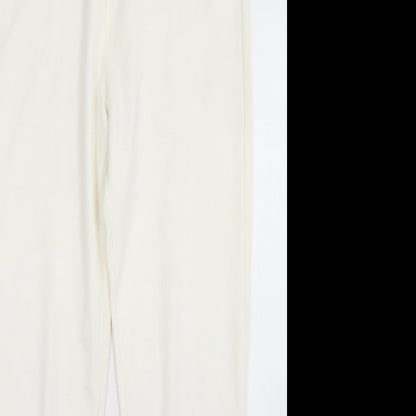 Al Paradise Womens White  Viscose Jegging Jeans Size M L27 in Regular Button