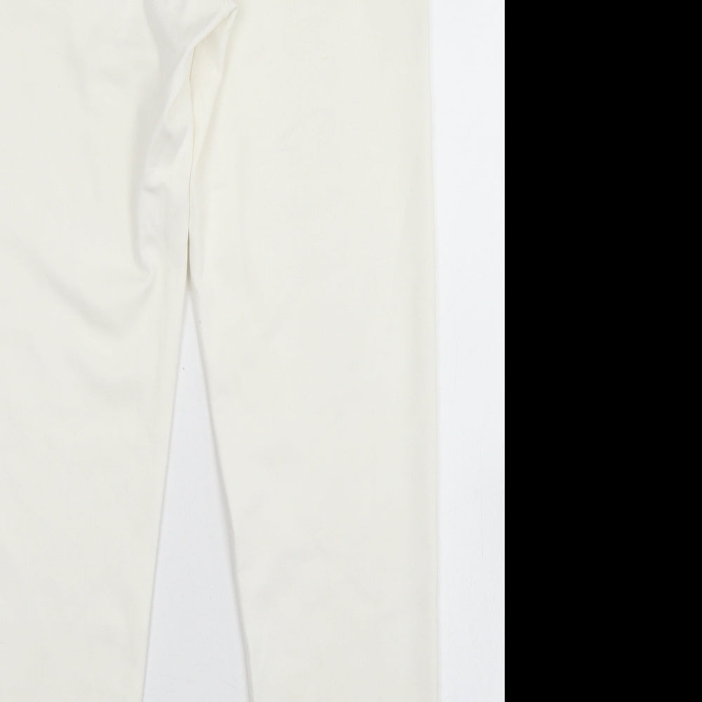 Al Paradise Womens White  Viscose Jegging Jeans Size M L27 in Regular Button