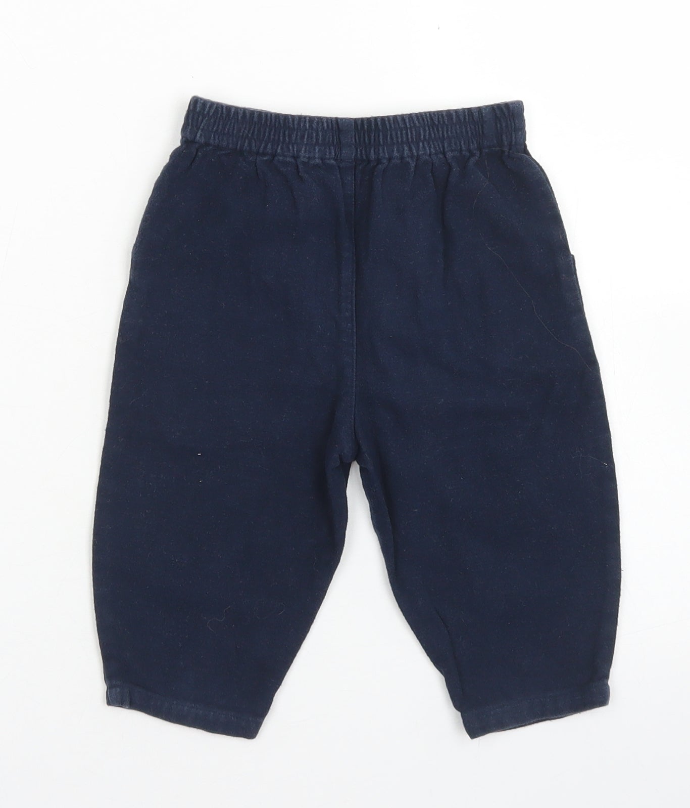 George Boys Blue  Cotton Jogger Trousers Size 6-9 Months