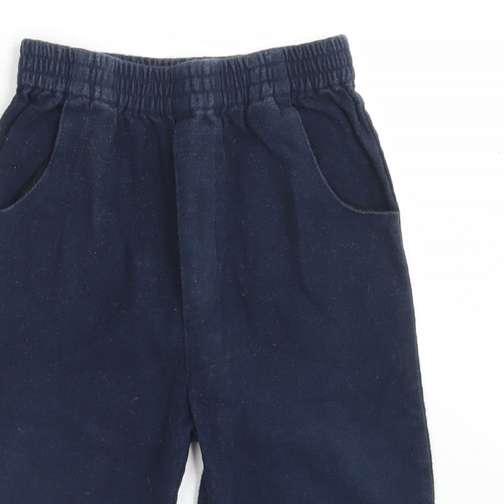 George Boys Blue  Cotton Jogger Trousers Size 6-9 Months