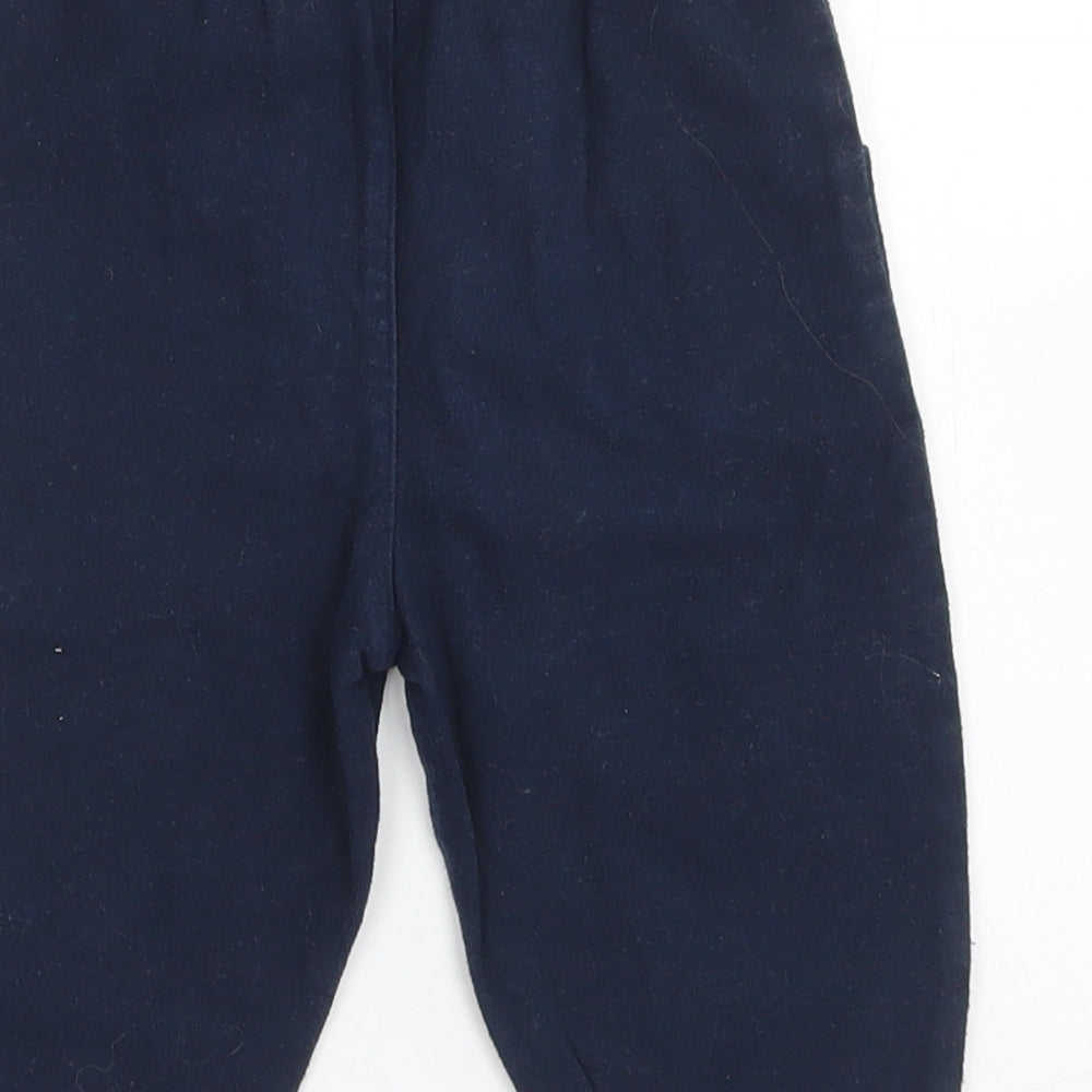 George Boys Blue  Cotton Jogger Trousers Size 6-9 Months