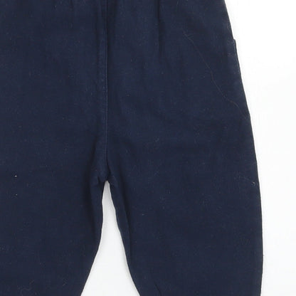 George Boys Blue  Cotton Jogger Trousers Size 6-9 Months