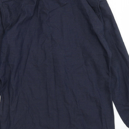 Mens UK Size S H&M Blue  Button-Up Long Sleeve Casual Shirt