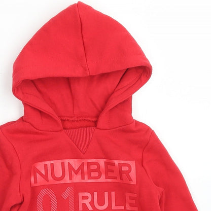 Mini Rebel Boys Red   Jacket  Size 3-6 Months    - Hoodie