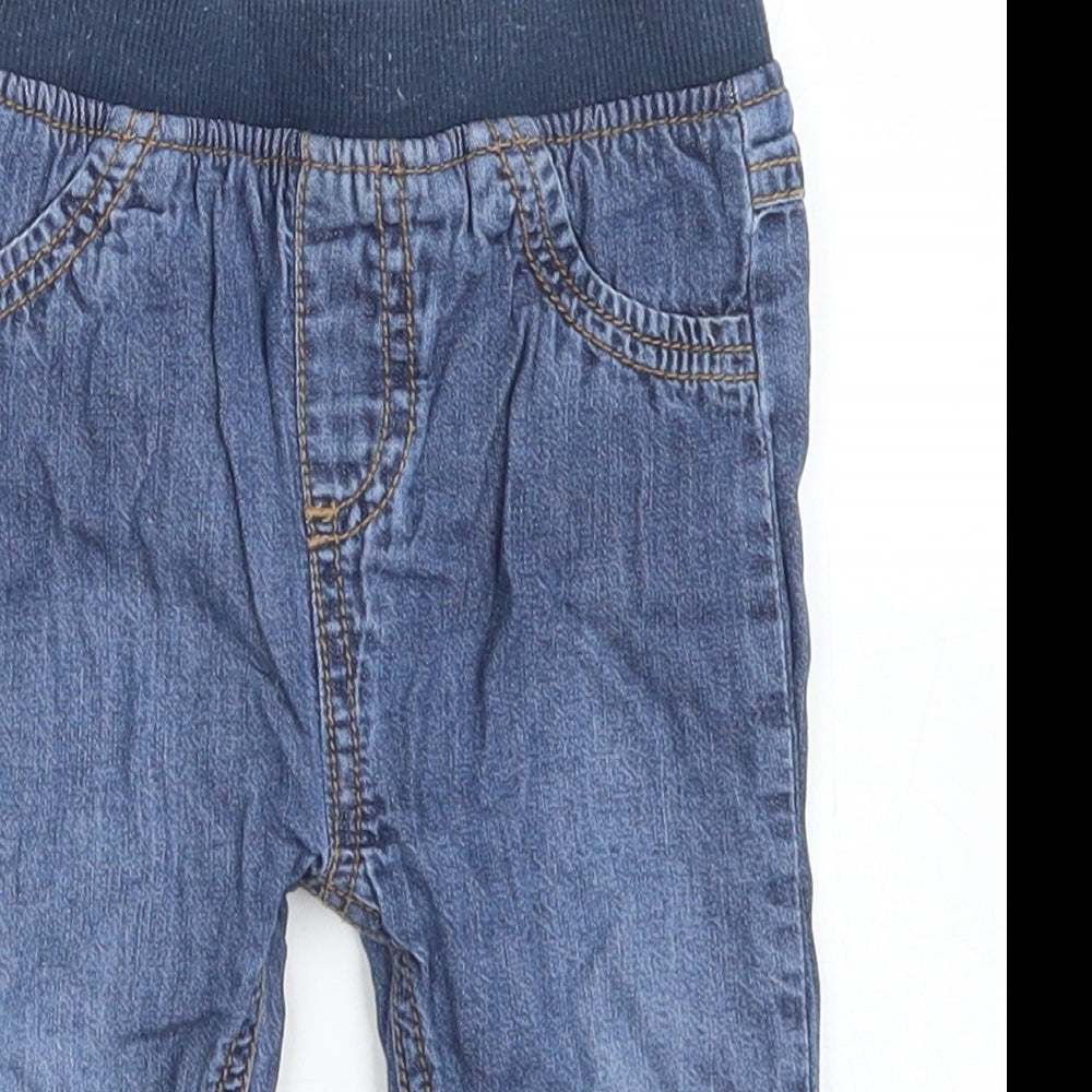 F&F Boys Blue  Cotton Capri Jeans Size 9-12 Months