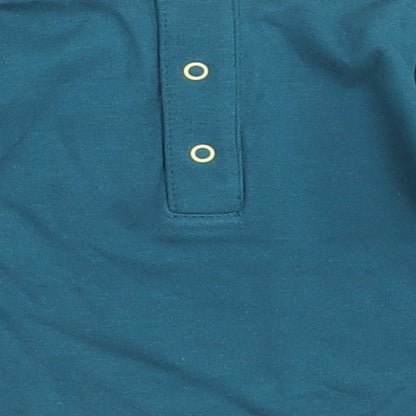 NEXT Boys Green  Cotton Basic T-Shirt Size 0-3 Months Crew Neck Snap