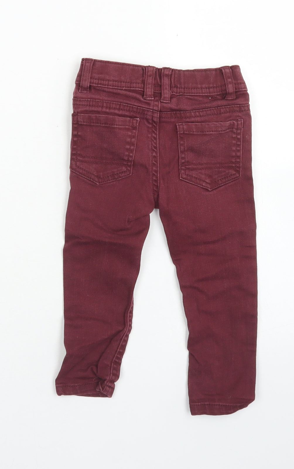 Denim Co Boys Purple  Cotton Capri Jeans Size 12-18 Months  Button