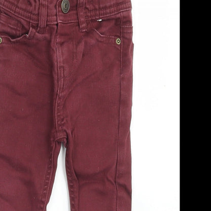 Denim Co Boys Purple  Cotton Capri Jeans Size 12-18 Months  Button