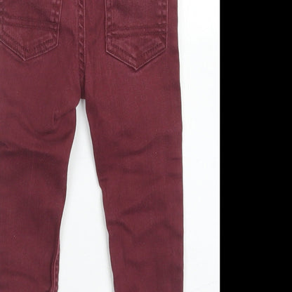 Denim Co Boys Purple  Cotton Capri Jeans Size 12-18 Months  Button