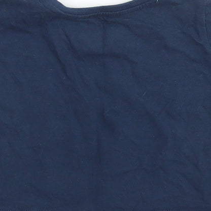 Little Rebel Boys Blue  Cotton Basic T-Shirt Size 9-12 Months Crew Neck  - Lobster