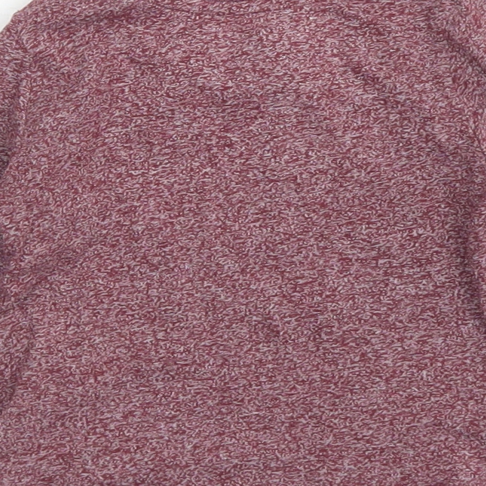 Primark Boys Red  Cotton Basic T-Shirt Size 3-6 Months Crew Neck Snap
