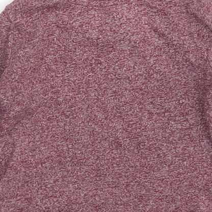 Primark Boys Red  Cotton Basic T-Shirt Size 3-6 Months Crew Neck Snap