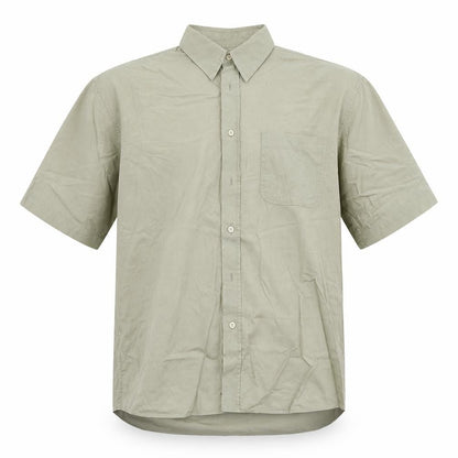 Mens UK Size S Marks & Spencer Green  Button-Up Short Sleeve Casual Shirt