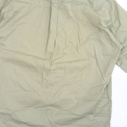 Mens UK Size S Marks & Spencer Green  Button-Up Short Sleeve Casual Shirt