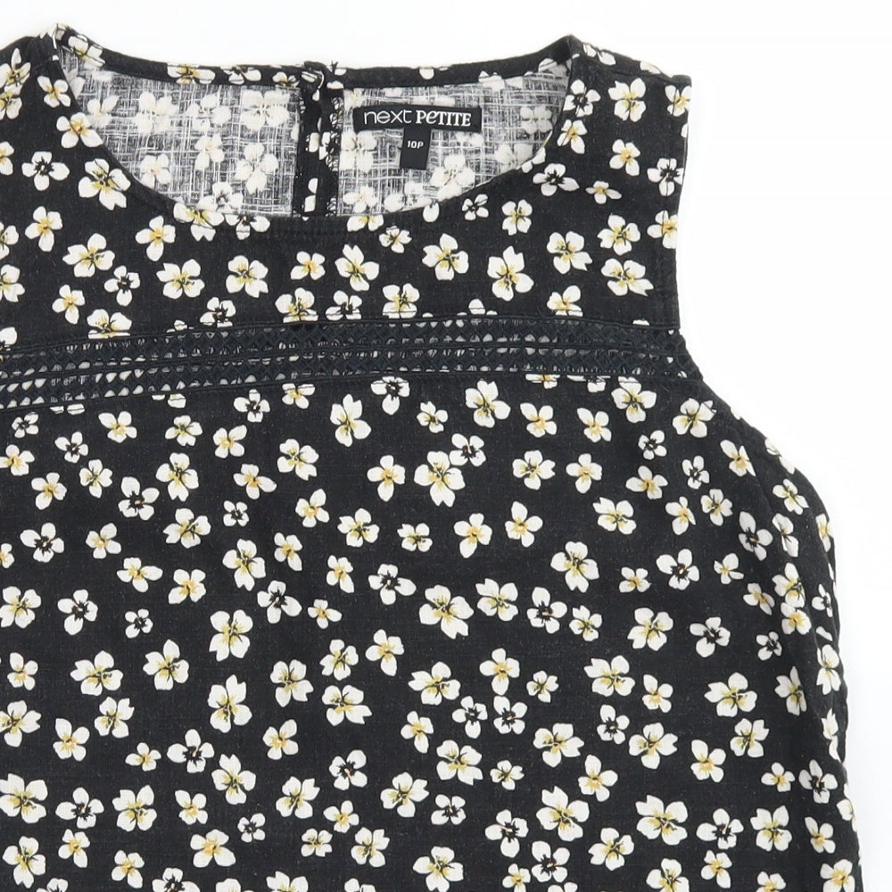 Womens UK Size 10 Next Black Basic Blouse
