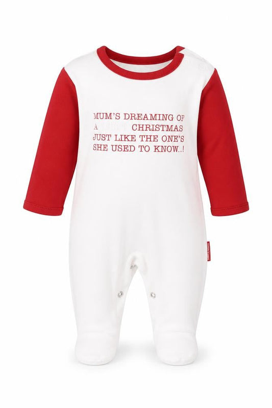 Marks and Spencer Baby Red Colourblock Cotton Cami One Piece Size 9-12 Months  Button - Mum's Dreaming of a Quiet Christmas