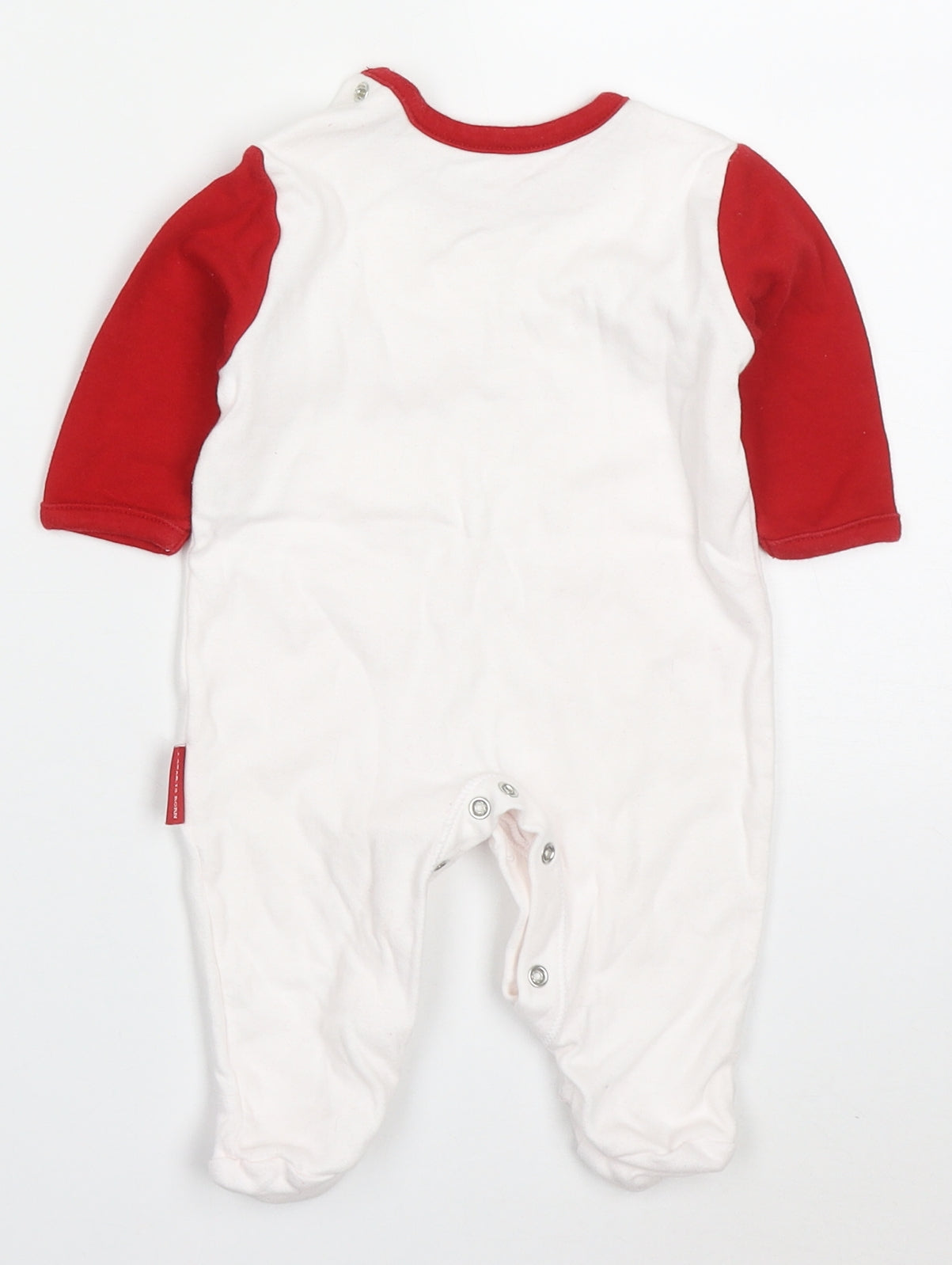 Marks and Spencer Baby Red Colourblock Cotton Cami One Piece Size 9-12 Months  Button - Mum's Dreaming of a Quiet Christmas