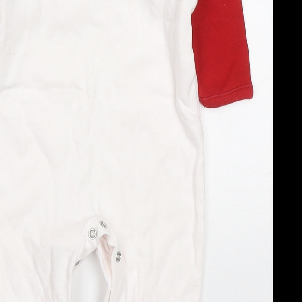 Marks and Spencer Baby Red Colourblock Cotton Cami One Piece Size 9-12 Months  Button - Mum's Dreaming of a Quiet Christmas
