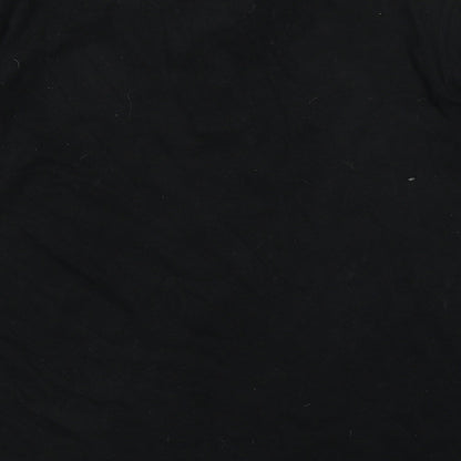 Man Essentials Mens Black  Cotton  Polo Size L V-Neck Pullover