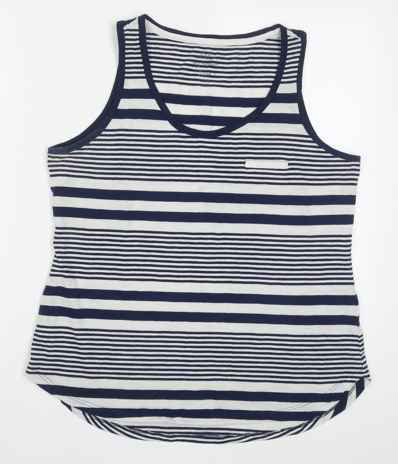 Womens UK Size 14 F&F Blue Basic Tank