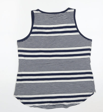 Womens UK Size 14 F&F Blue Basic Tank