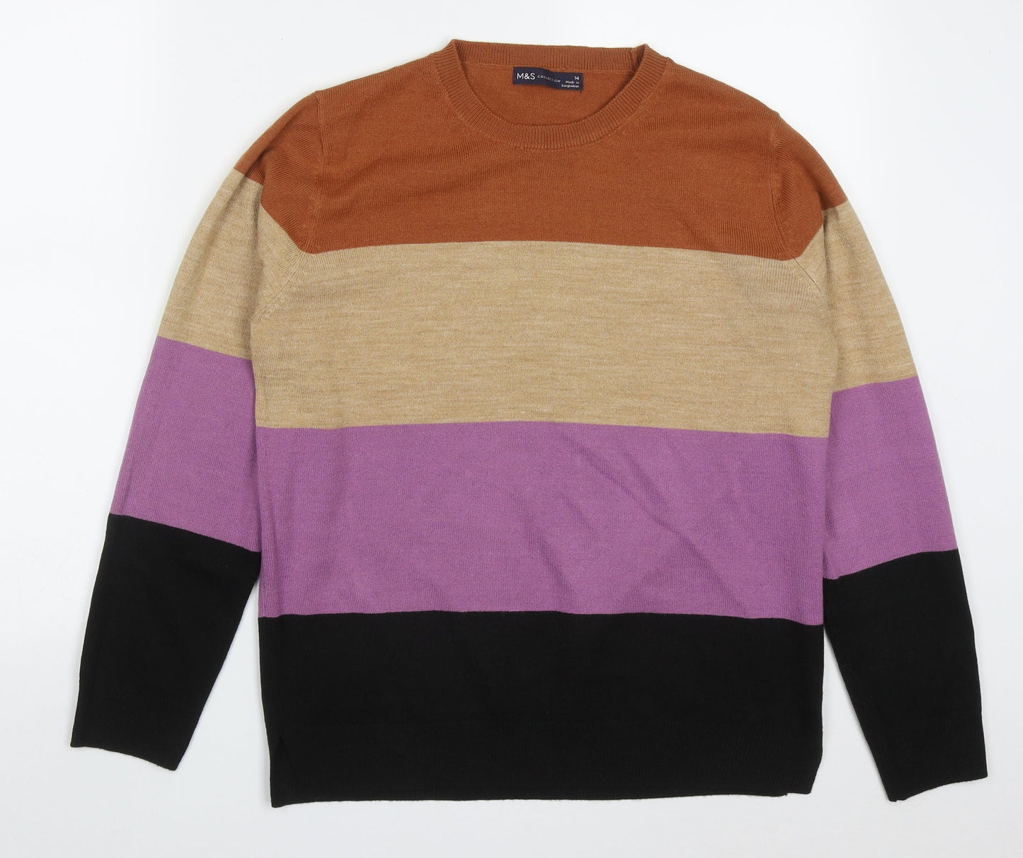 Womens UK Size 14 Marks and Spencer Multicoloured Pullover Jumper