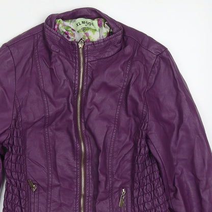 XL Mode Womens Purple   Jacket  Size M  Zip