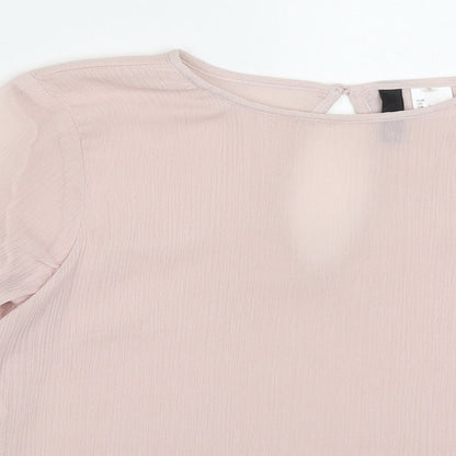Womens UK Size 6 H&M Pink Basic Blouse