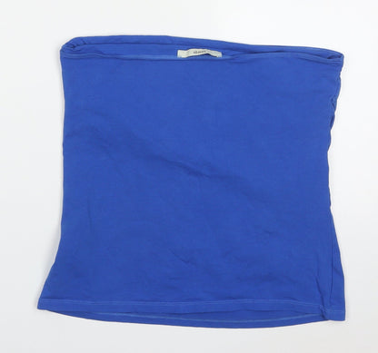 George Womens Blue  Cotton Basic Tank Size 14 Round Neck