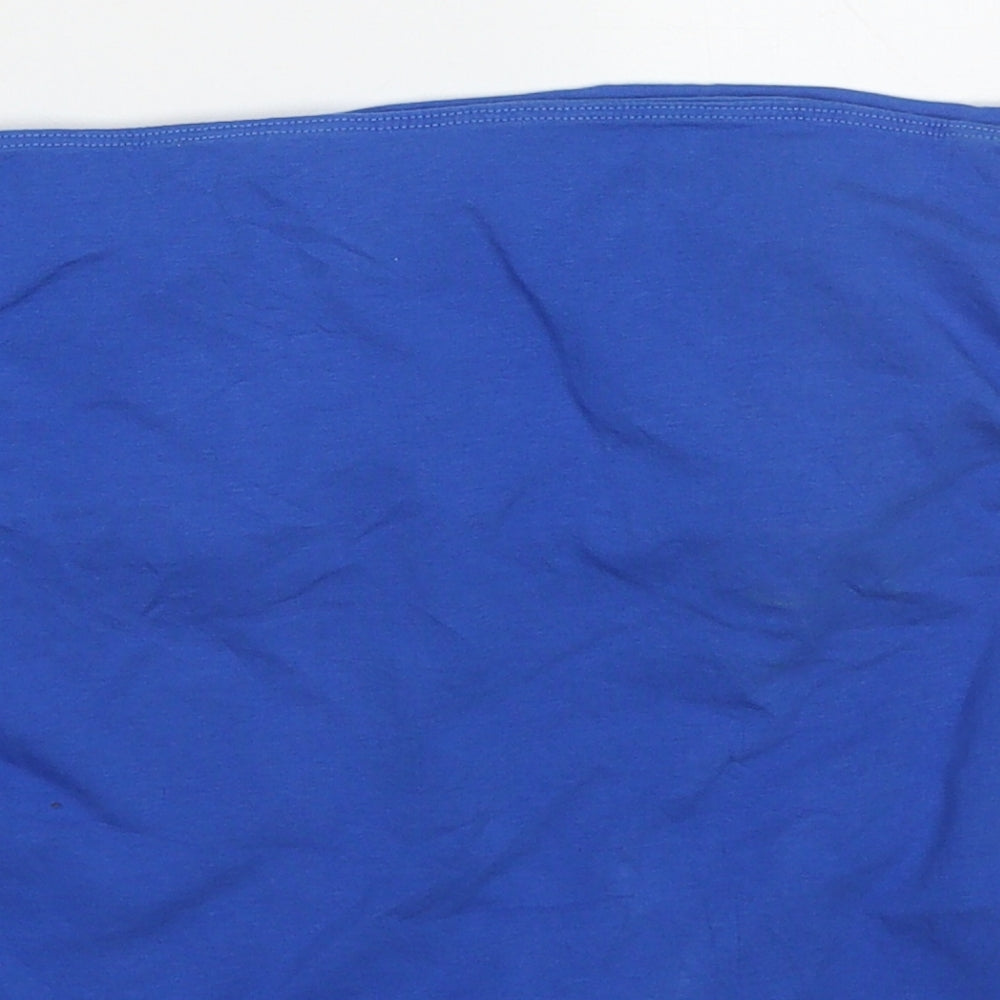 George Womens Blue  Cotton Basic Tank Size 14 Round Neck