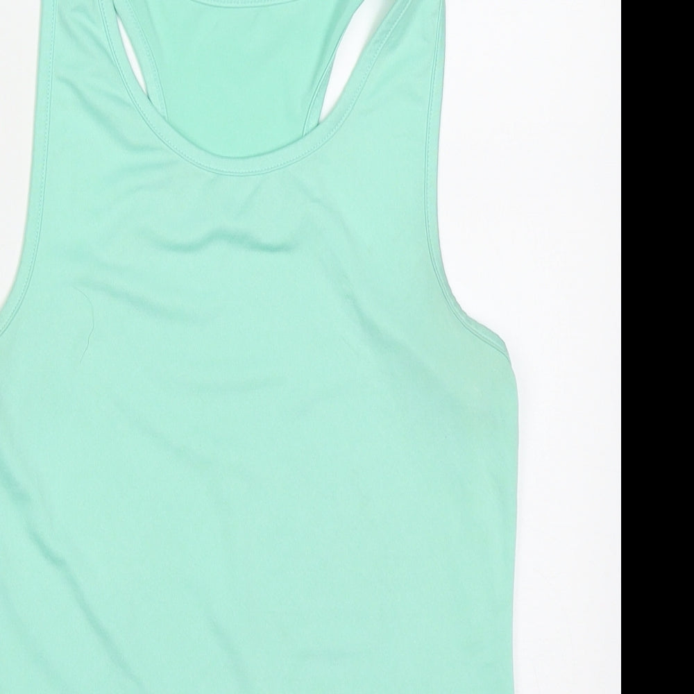 Dunnes Womens Green  Polyester Basic Tank Size S Round Neck Pullover