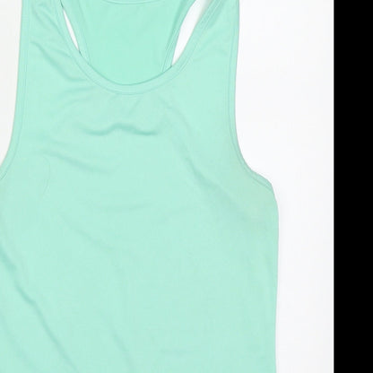 Dunnes Womens Green  Polyester Basic Tank Size S Round Neck Pullover