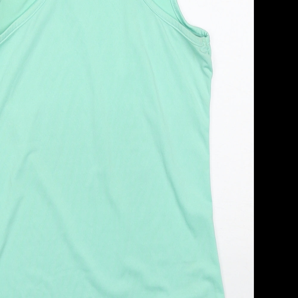 Dunnes Womens Green  Polyester Basic Tank Size S Round Neck Pullover