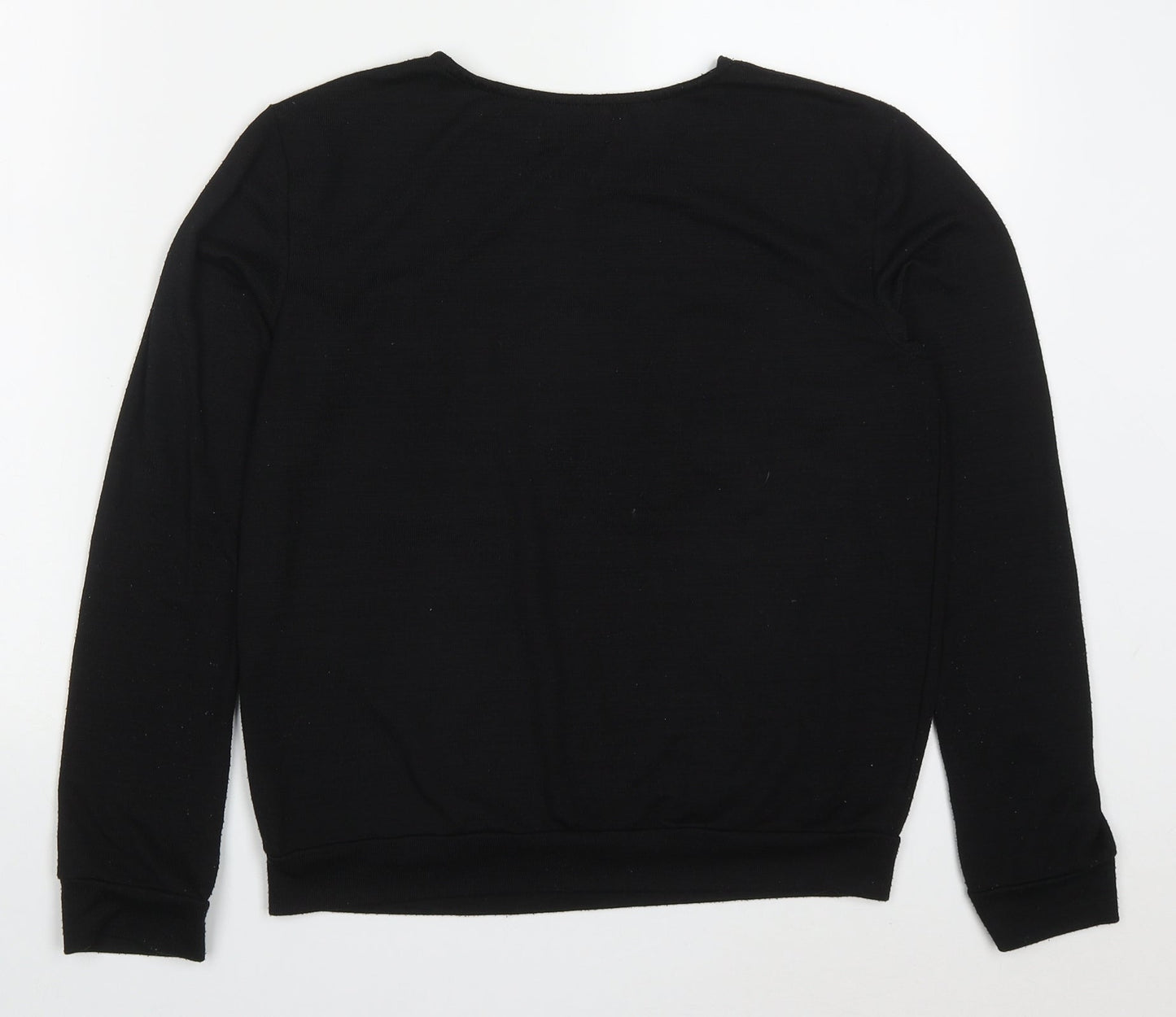 Studio Womens Black  Polyester Pullover Sweatshirt Size 8  Pullover - Paris