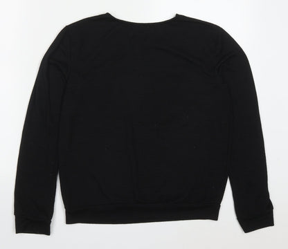 Studio Womens Black  Polyester Pullover Sweatshirt Size 8  Pullover - Paris